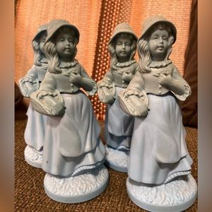 Avon Girl With Flower Basket Vintage Collectible Beauty Bottle